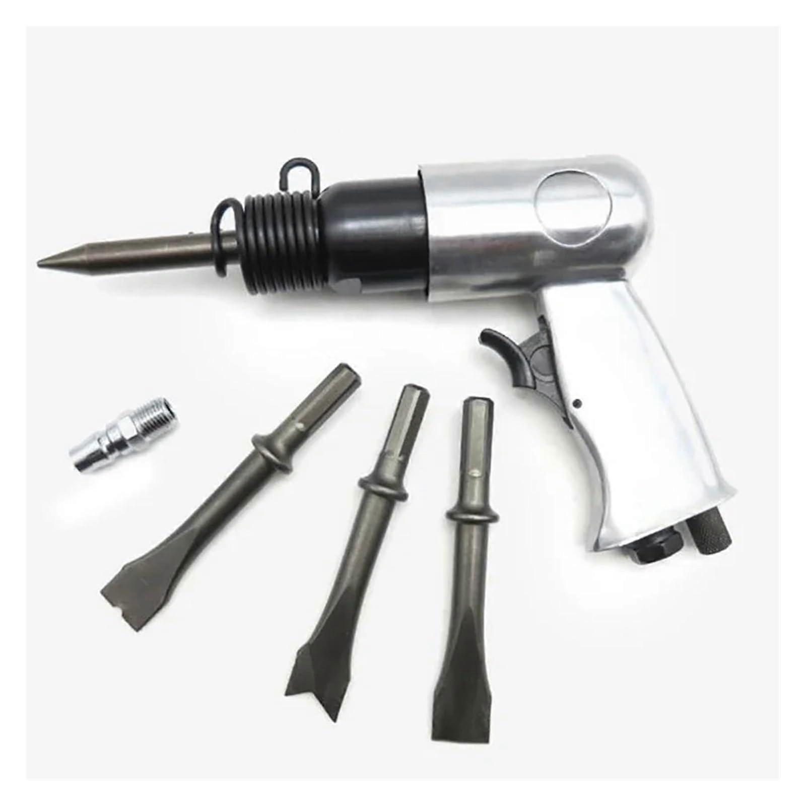 Air Hammer Heavy Duty With Round And Hex Chisels 1/4Inch Air Screw 4500 RPM Pneumatic Chisel For Casting Cleaning Beveling