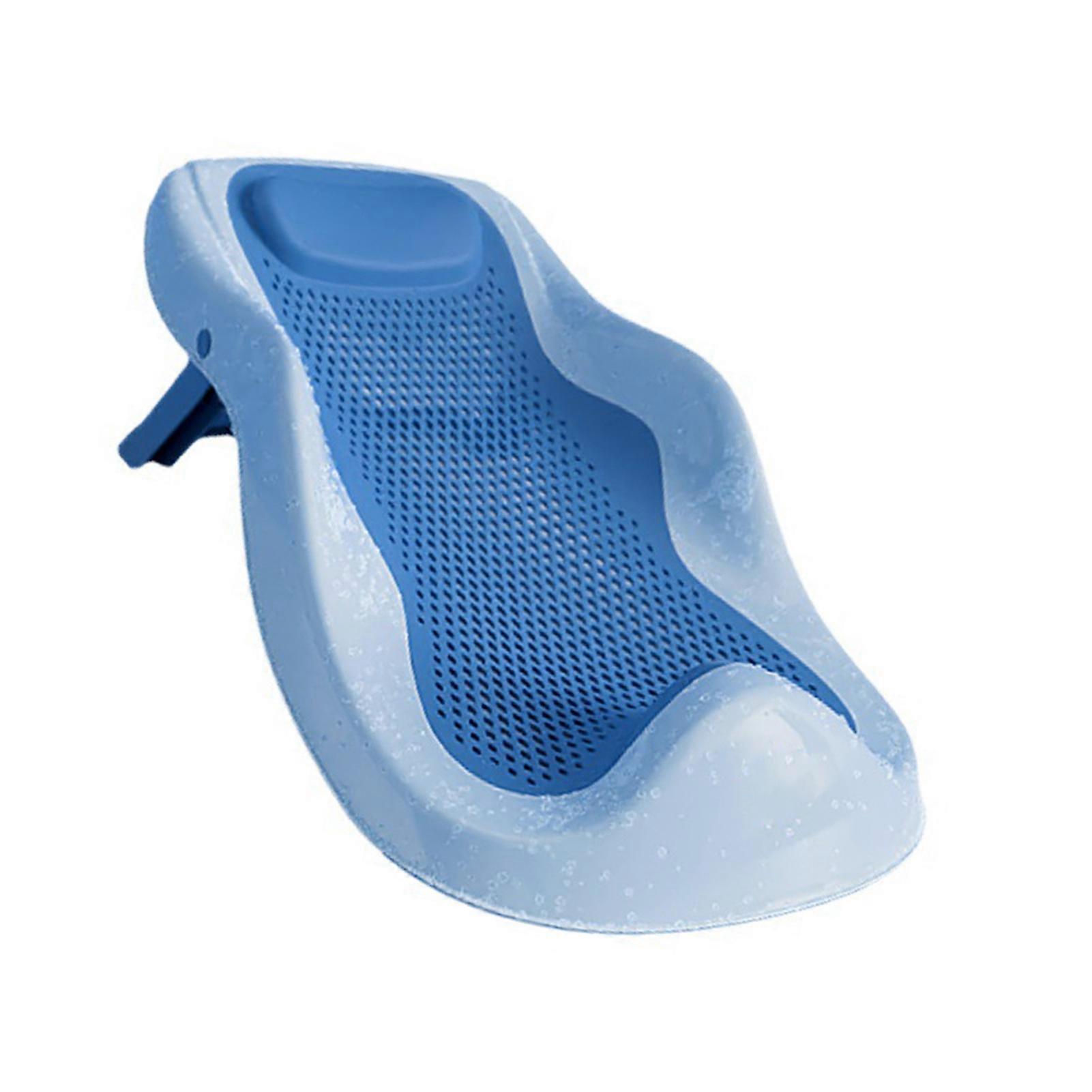 Baby Bath Support Slip Resistant Ergonomic Foldable Baby Bath Lying Support Bracket for Infant Blue