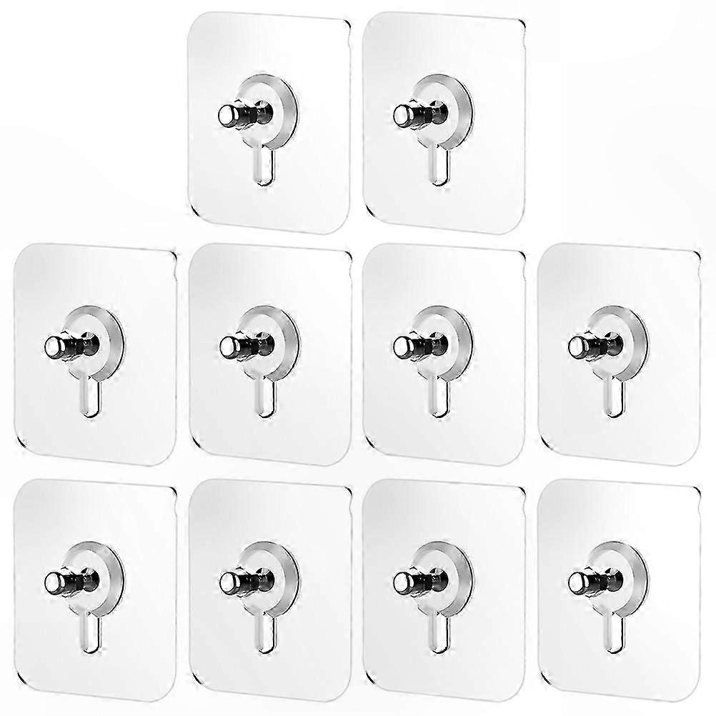 10 Pack Transparent Hanger Pads with Screws for Furniture Non-Trace Hooks
