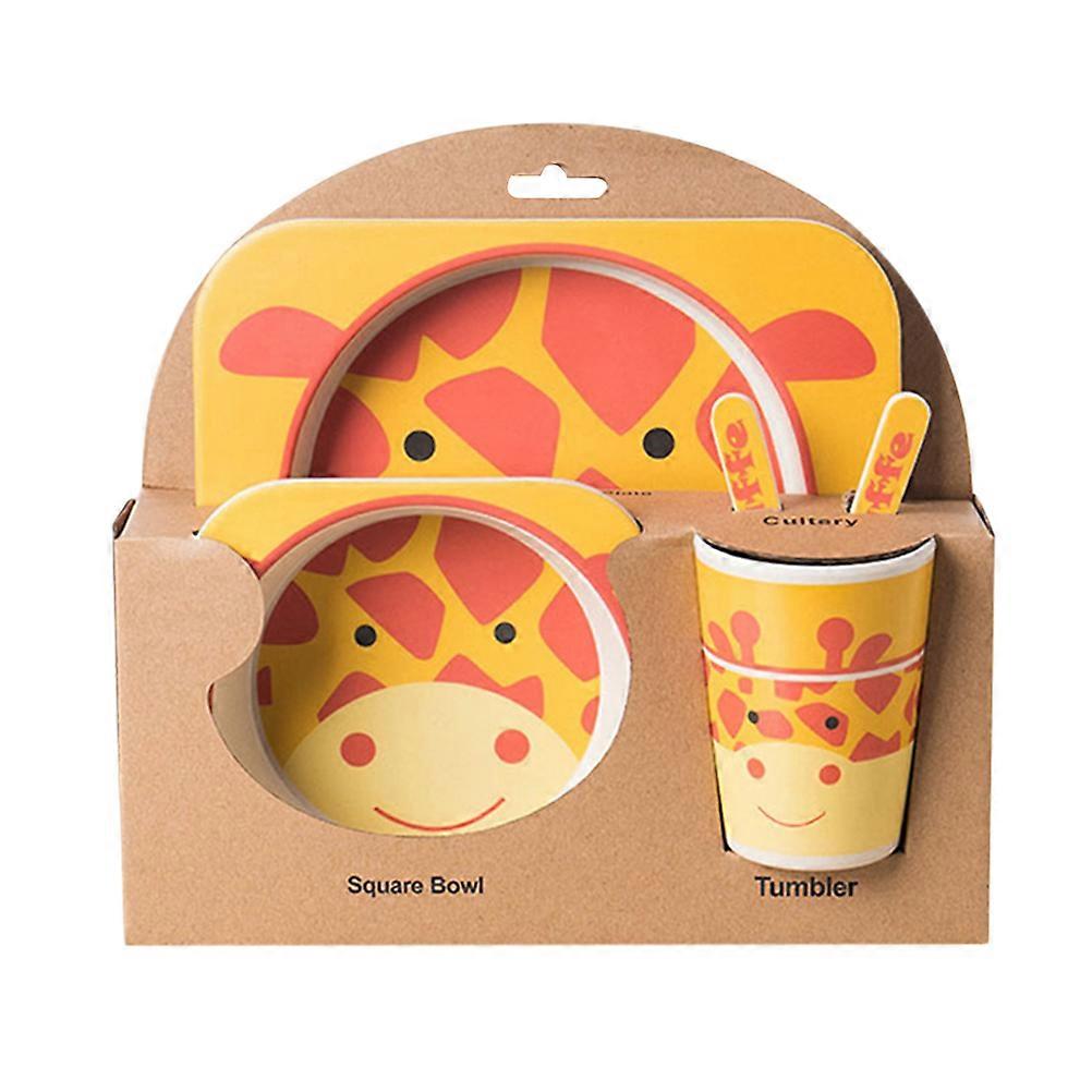 Toddler Giraffe Plates, Fun Cartoon Dining Set for Children's Mealtime Routine