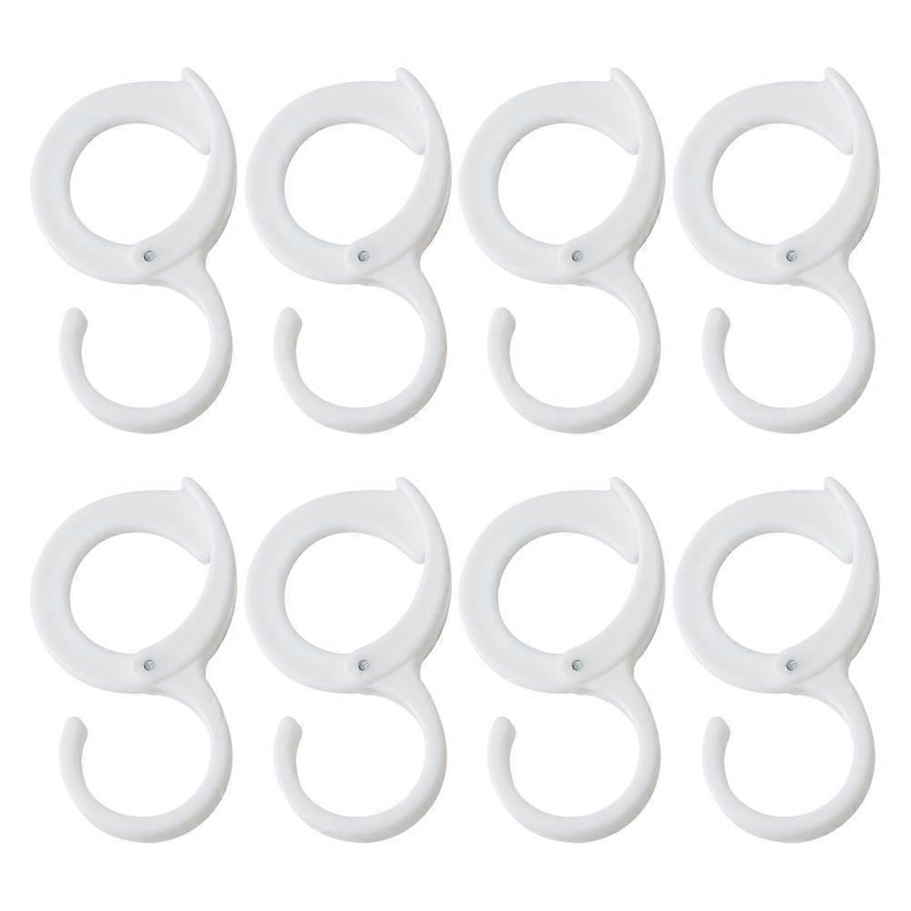 Household 8Pcs S-Shape Hooks For Multi-Functional Use In Kitchen And Dormitory Crafted From ABS Material