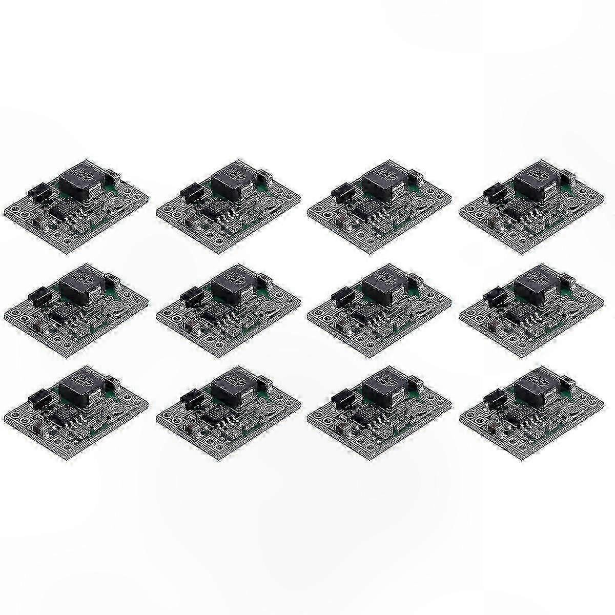 12Pcs DC-DC Buck Converter Module 3A Adjustable Power Supply for 24V 12V 5V Applications-Compatible with LM2596 Replacement Needs