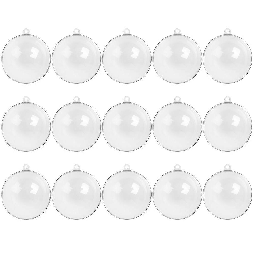 Fillable Round Clear Balls 15Pcs Ideal for Craft Projects during Christmas and Other Festive Occasions Featuring Plastic Material