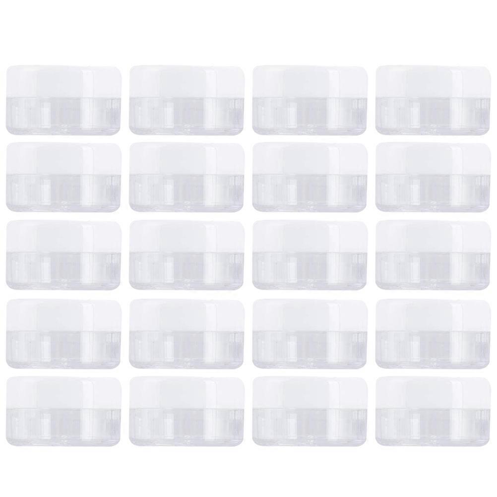 60Pcs Empty Cream Pots Round Jars Designed For Plastic Cosmetics Travel Storage