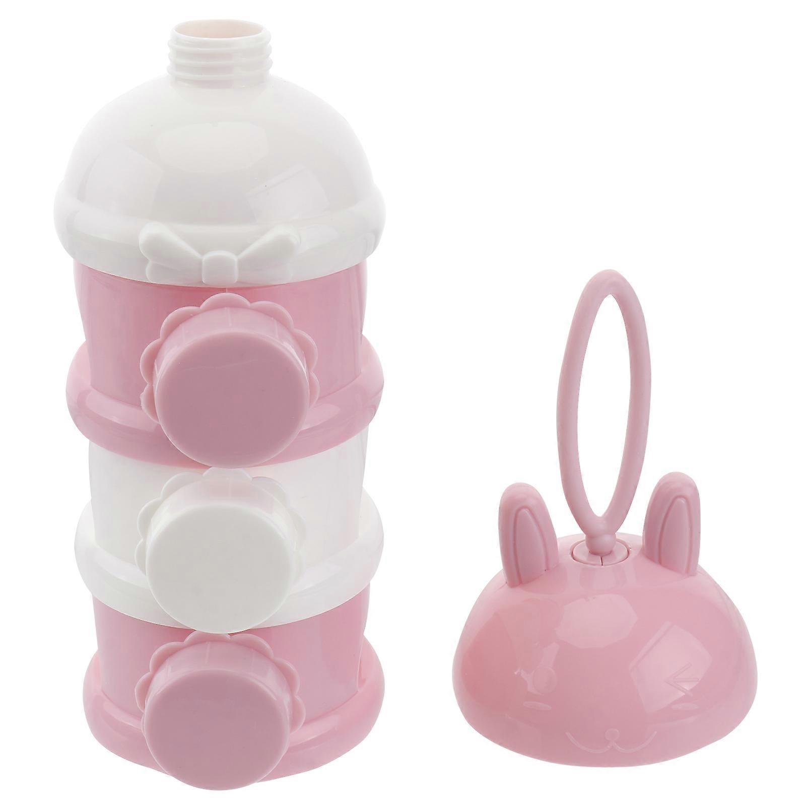 Storage Container Large Capacity For Formula Use 24.00X9.00X7.50cm Pink 1Pcs