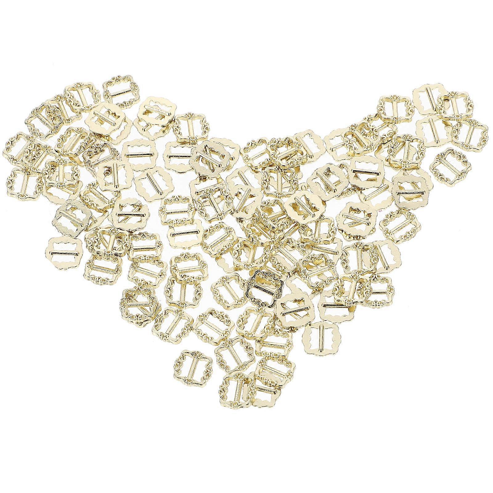 Mini Slide Buckle Set 100pcs Lightweight Metal Fasteners for Doll Shoes, Clothes & Belts Adjustable DIY Accessory for Doll Backpacks and Crafts