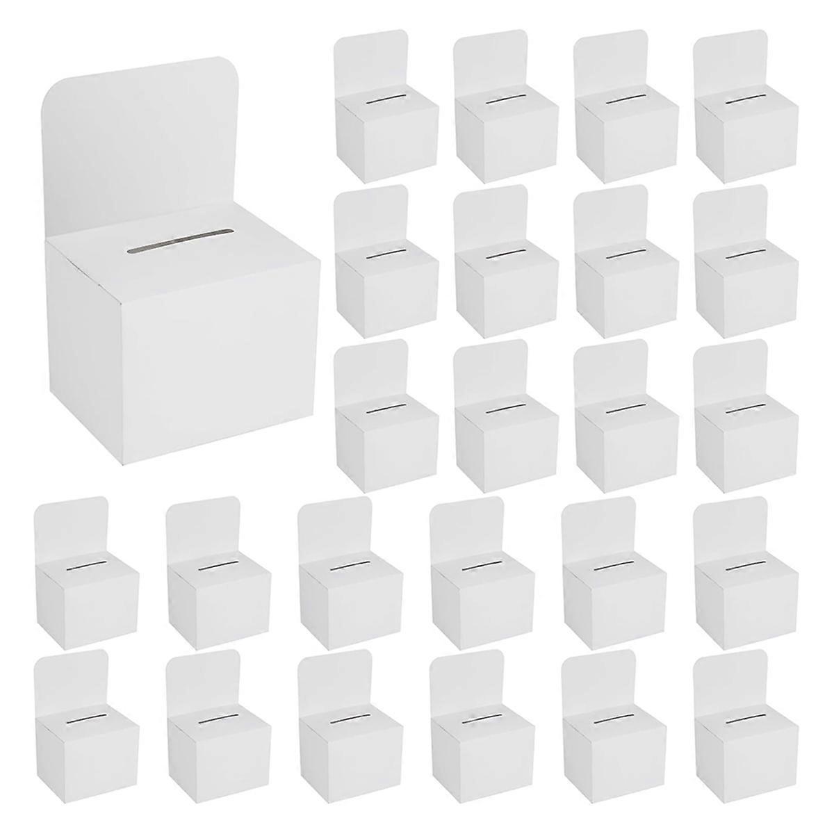 24 Pack Suggestion Box,Raffle Boxes with Slot.Donation Boxes for Fundraising,Ballot Box with Slot f
