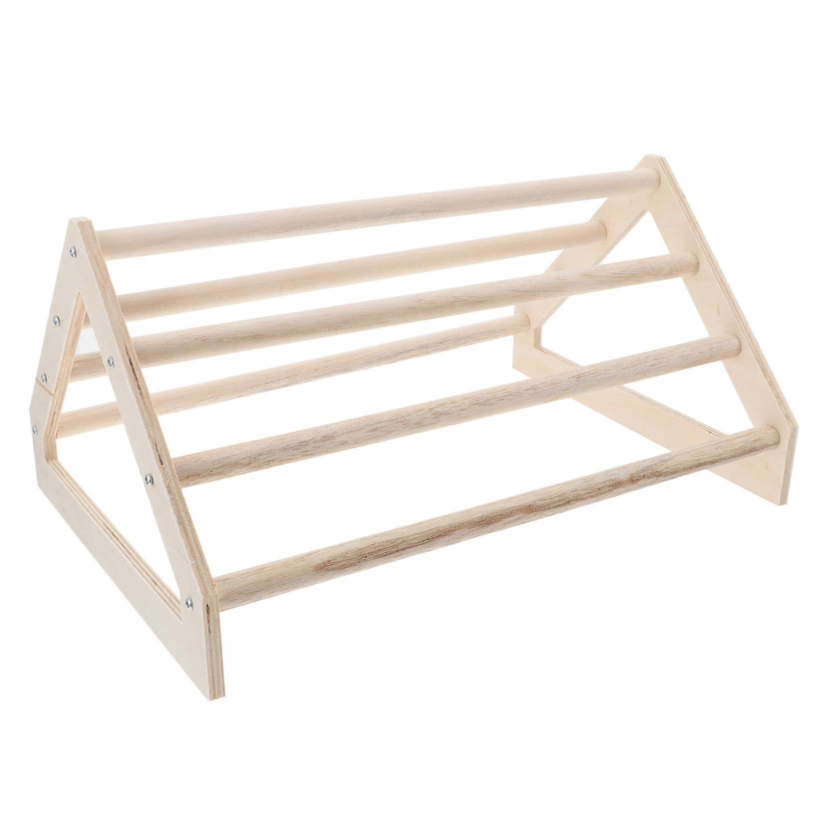 Creative Wooden Chick Stand Durable Poultry Rack For Hens And Roosters Enrichment And Exercise For Pet Cages