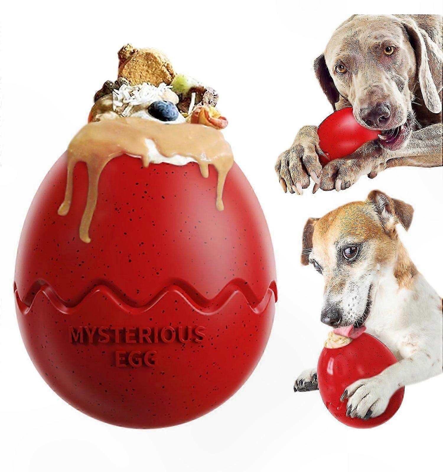 Engaging Slow Feeder Toy for Dogs, Interactive Pet Activity in Red