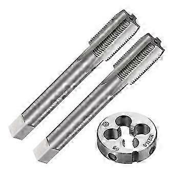 3Pcs Tap and Die Set, Metric M12 X 1 Thread Taps & Round Die, Tapping Threading Tool Tap & Die Kit