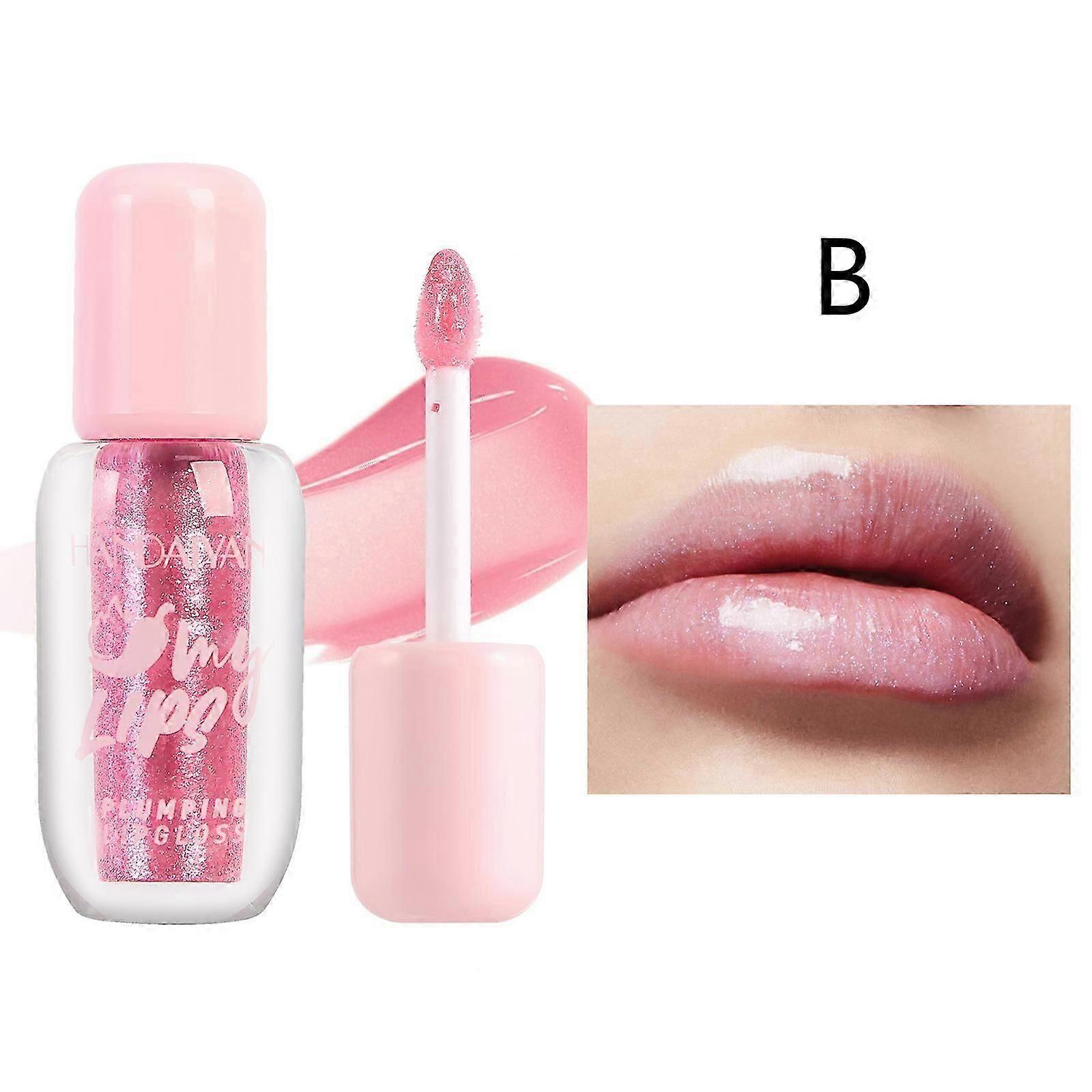 Moisturizing Glossy Lip Gloss, Spicy Long-Lasting Plumping Lip Oil Gloss, Natural Lip Plumper Gloss Make Lips Fuller & Moisturizing