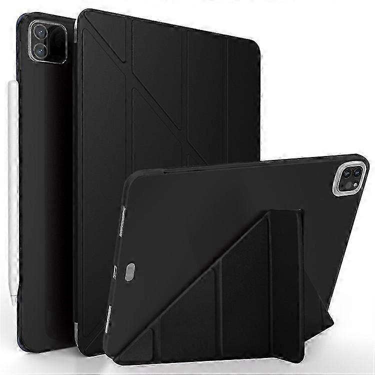 Compatível para iPad Pro 12,9 polegadas (2022) / (2021) / (2020) / (2018) Suporte de origami Smart TPU Capa de couro Protetor de capa de tablet