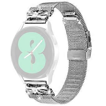 For GarminActive 5/vivoactive 5 20mm Rhinestone Decor Watch Strap Stainless Steel Band