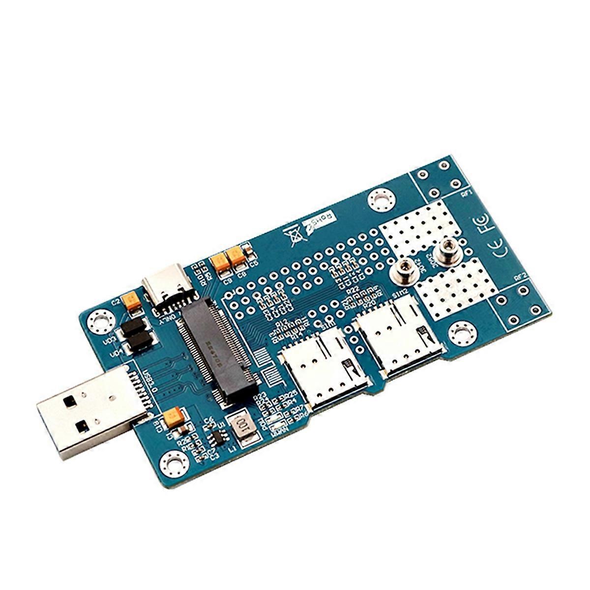 M.2 to USB 3.0 Adapter with Dual NANO SIM Card Slot Support 3G/4G/5G/LTE Module 3042/3052 for Deskt