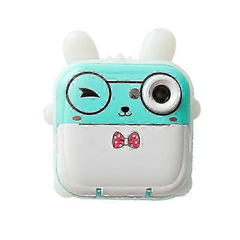 Kids Digital Cartoon Camera - Cute HD Print Camera Blue Rabbit Design
