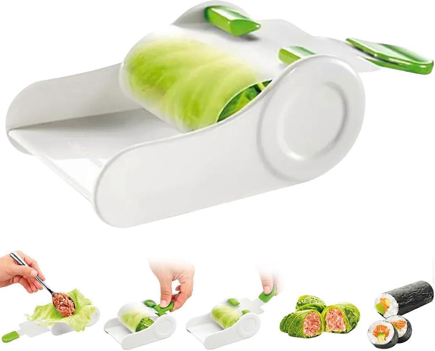 Grape Leaves Roller DIY ABS Sushi Roll Maker Manual Spring Roll Maker For Beginners Kids Stuffed Cabbage Egg Roll Maker