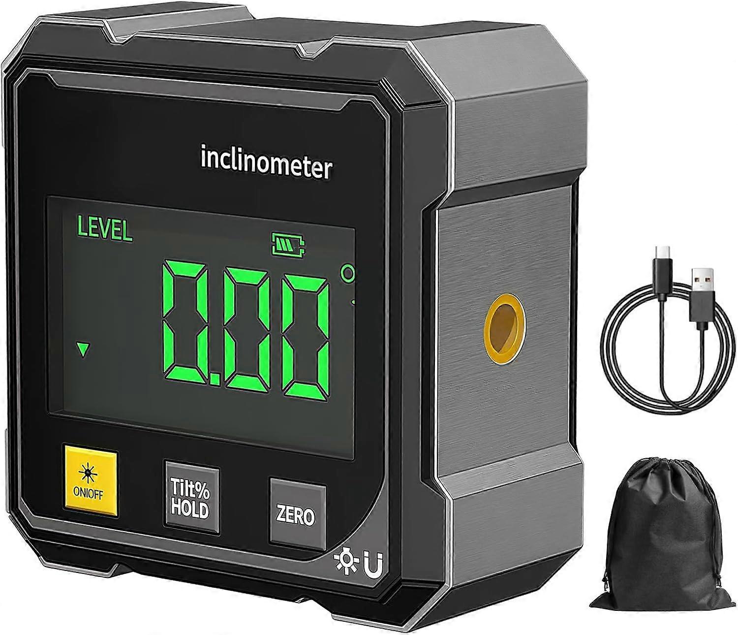 2025 Latest Model 4-Side Magnetic Digital Angle Gauge, Digital Angle Finder Magnetic, Mini Lcd Digital Angle Finder, Digitals Angles Gaug