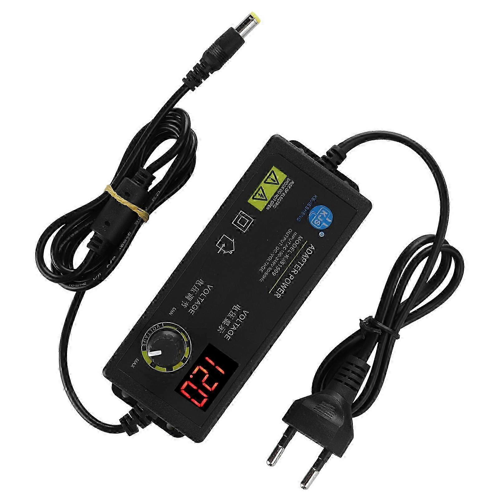 60W 5A 3-12V Adjustable DC Power Supply, Motor Speed Controller, Dimmable LED Driver, EU Plug 100-240V AC Input