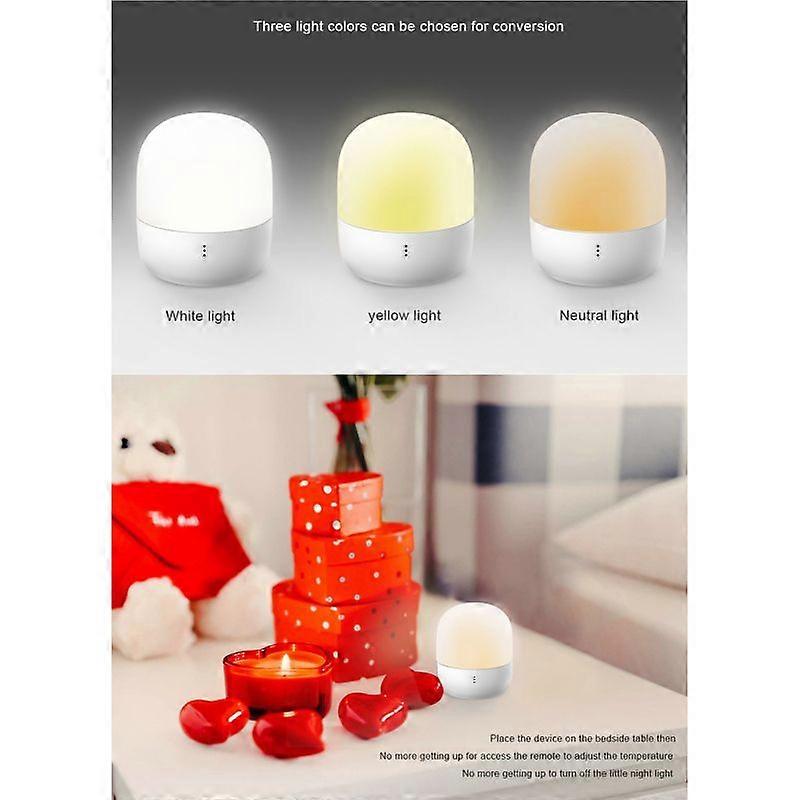 Voice Control Beside Lamp Desk Light 3 Colors Temperature Changing/ Dimmable Brightness Adjustable/ Portable for Lighting Fixture Household Electric A