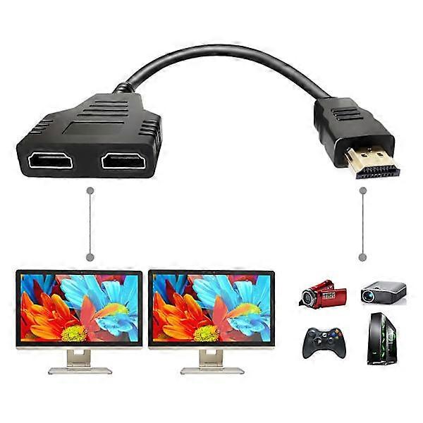 HDMI splitter Adapter Cable HDMI 1 In 2 Out