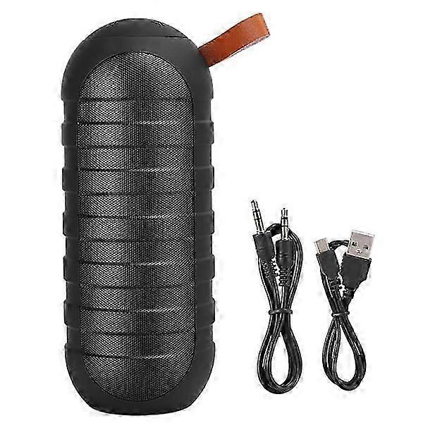 Bluetooth speaker outdoor waterproof subwoofer portable memory card play with flashlight black Cs fast