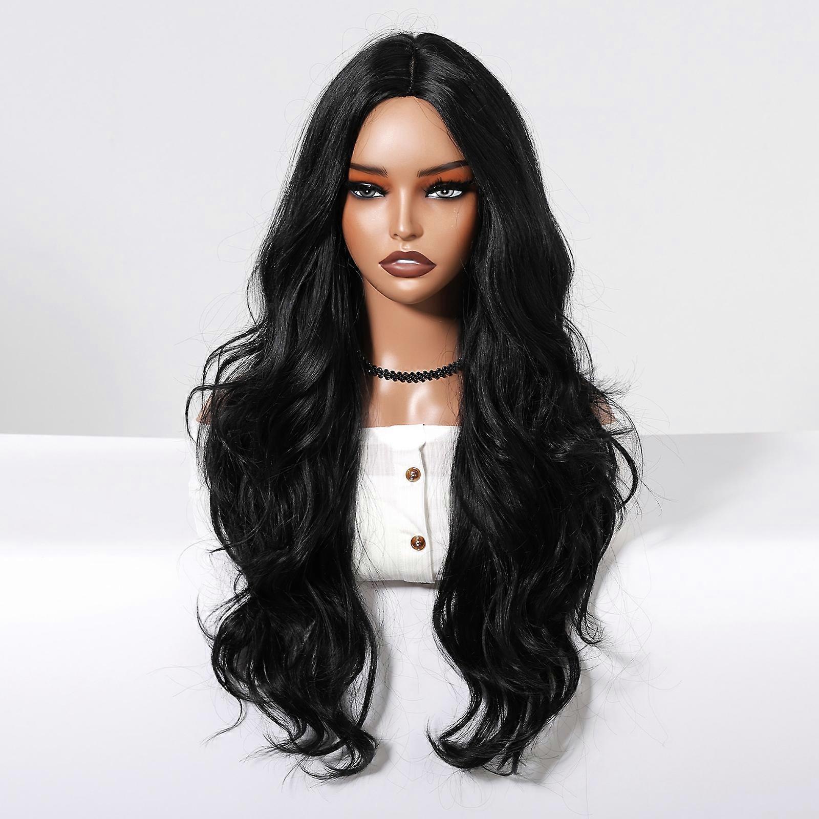 Jet Black Heat-Resistant Glueless Wear and Go Wig - Natural Look for Daily Wear