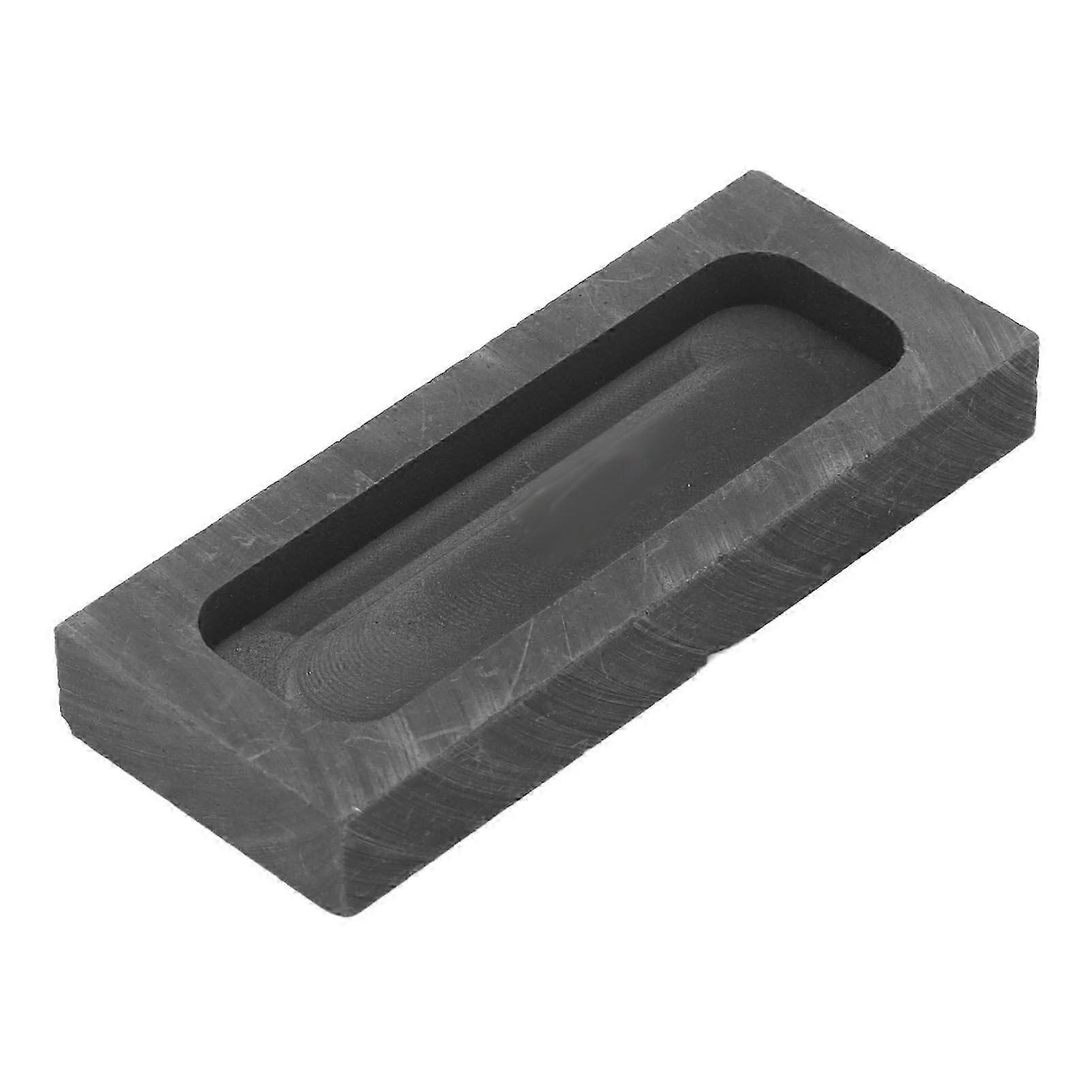 Graphite Ingot Mold Rectangular Prevent Corrosion Gold Silver Graphite Crucible Mould for Casting Melting Refining
