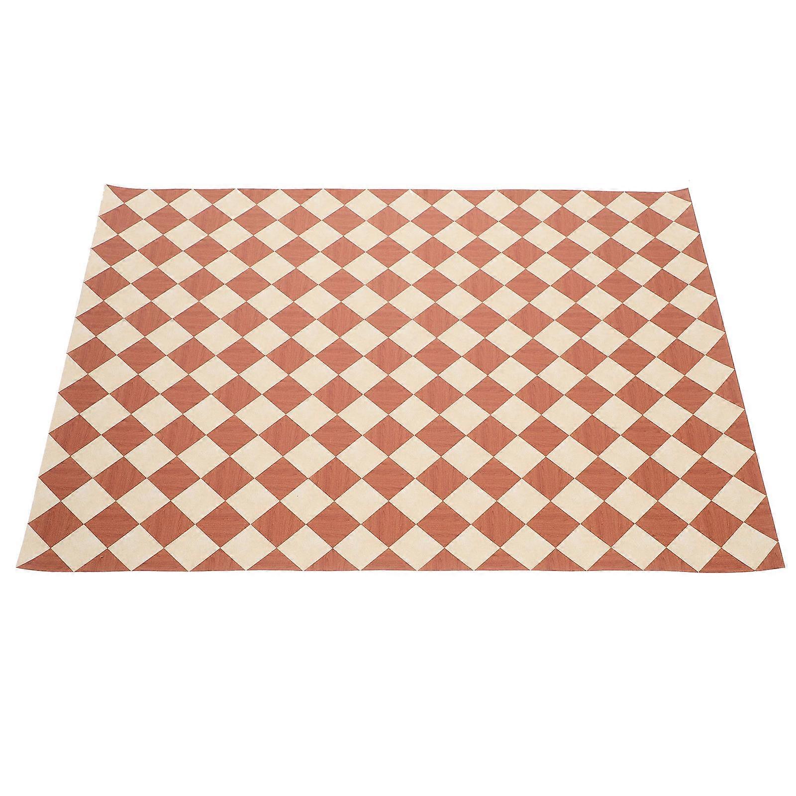 Dockhus Golv Mini Golvbräda för Inredning Vintage Stil Gul PU