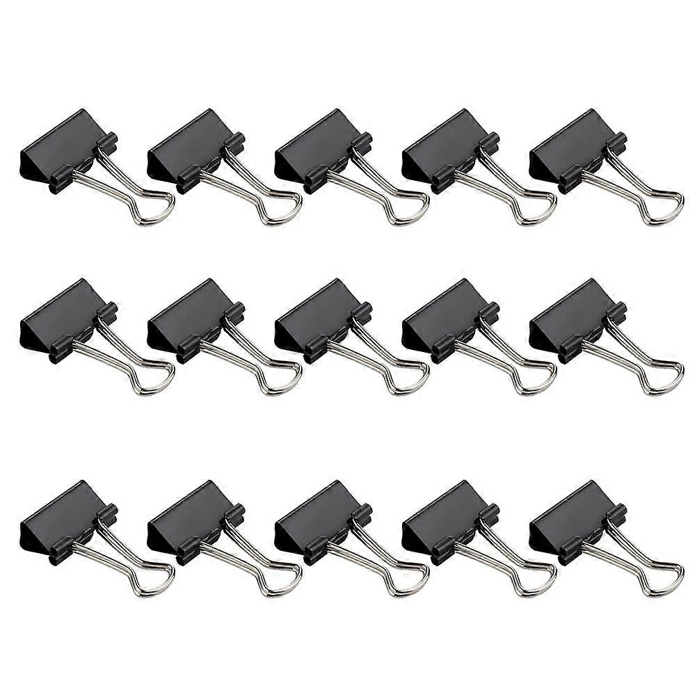 Metal Clips Heavy Duty Dovetail Clips Home Use Black Simple Color Document Sorting 36Pcs