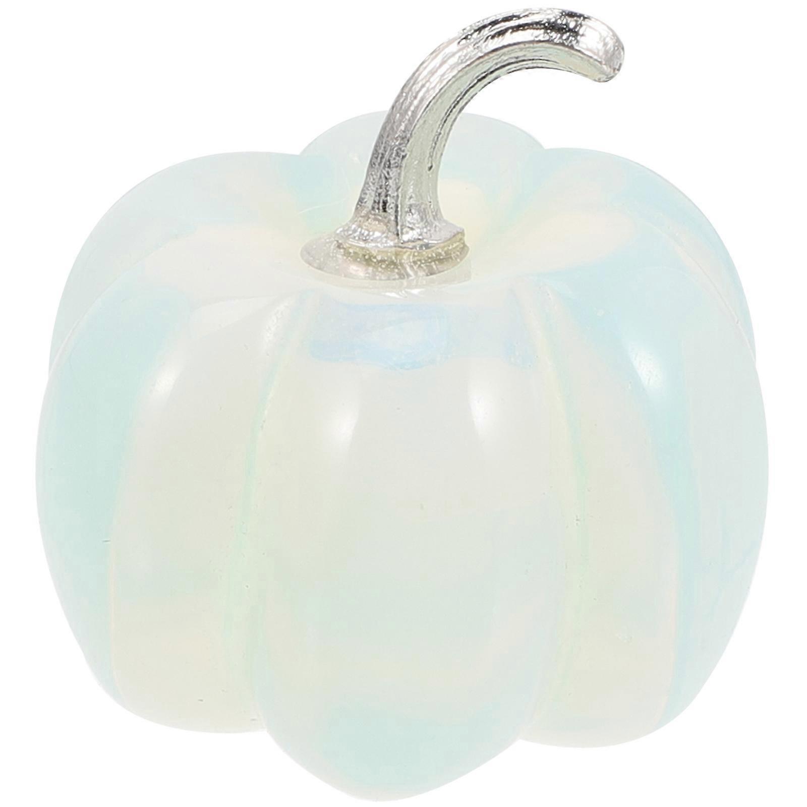 Crystal Pumpkin Ornament 1 Set Desktop Mini Decorative Artwork for Home Office