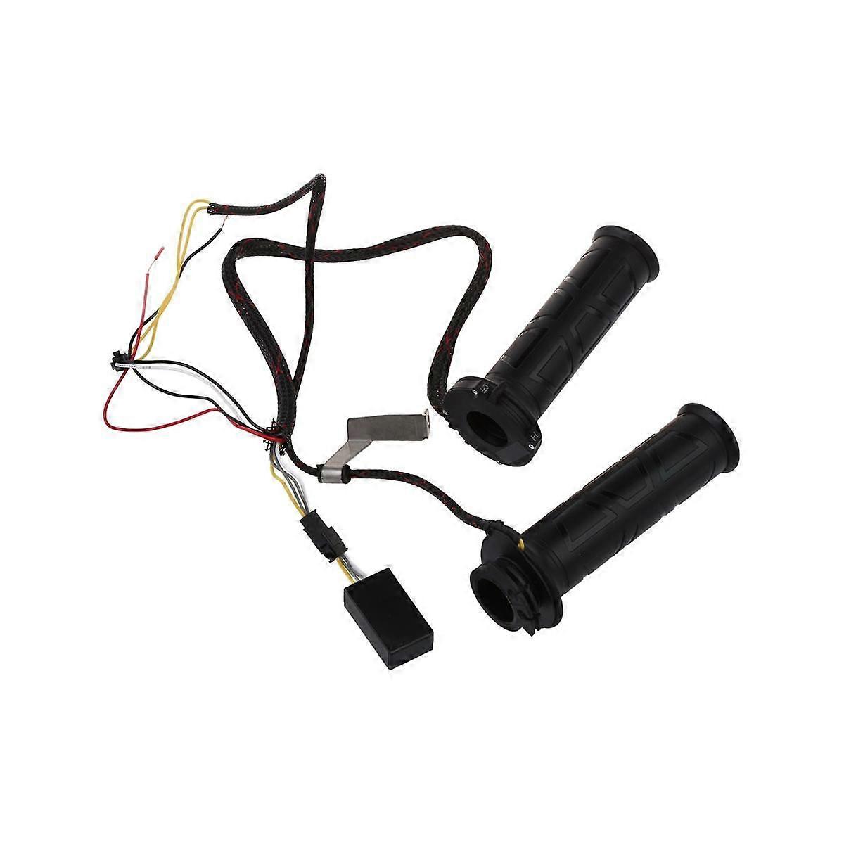 7/8 Motorcycle Heated Handlebar Electric Hot Grips 12V Handle Warmer 22mm Adjustable Temperature Mo