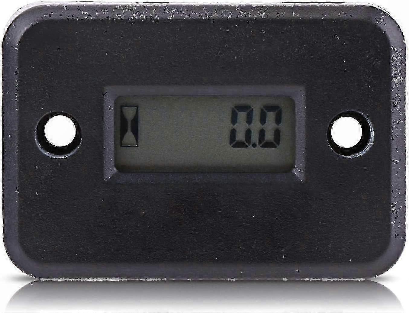 Inductive Waterproof Digital Hour Counter, Wireless Vibration Meter, Black