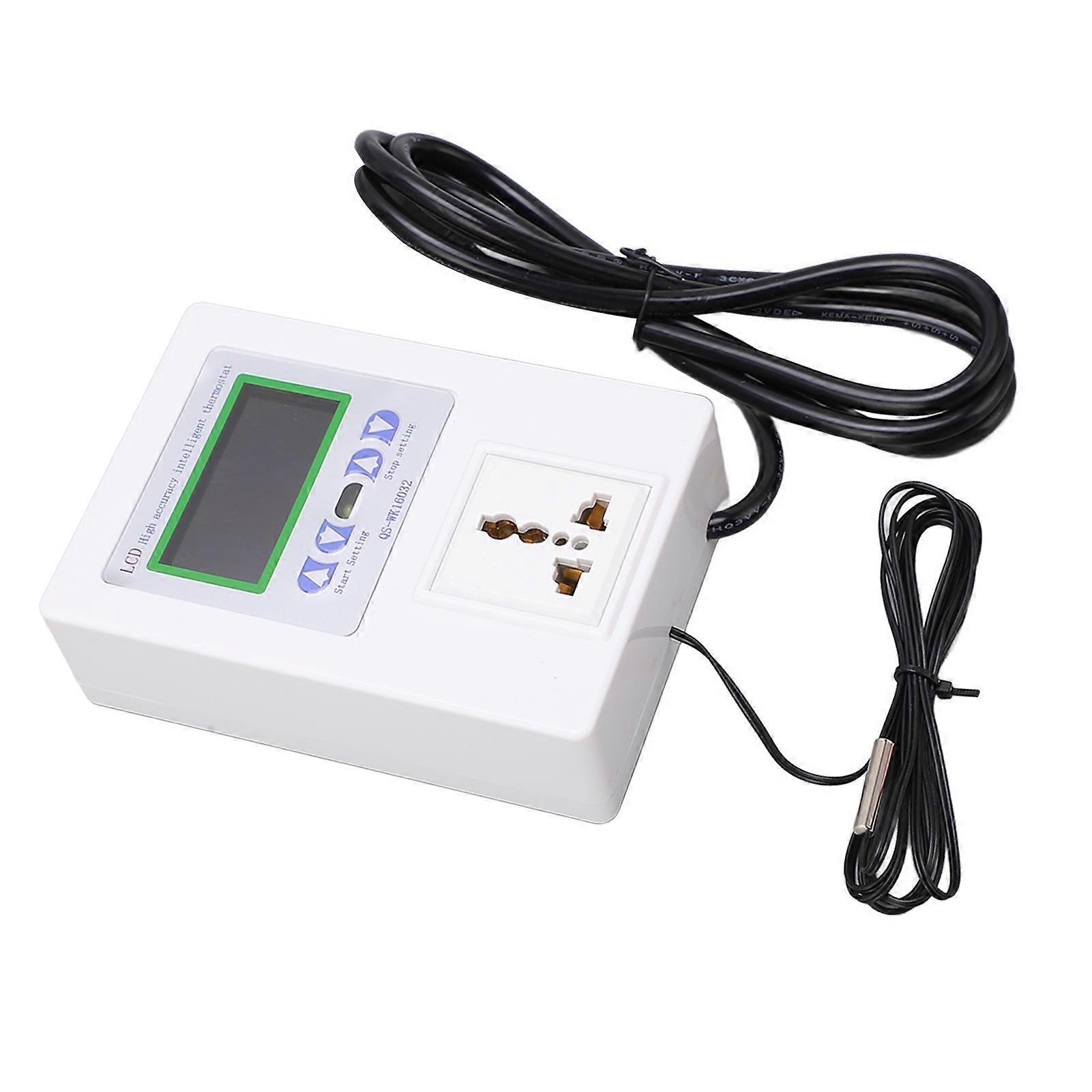 QS WK16032 Digital Temperature Controller LED Display 110-240V UK Plug