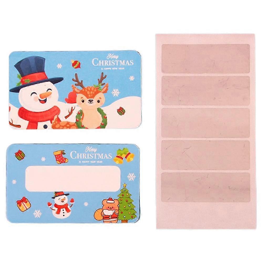 Cartoon Christmas Scratch Cards Parent Child Interaction Lucky Lottery Card