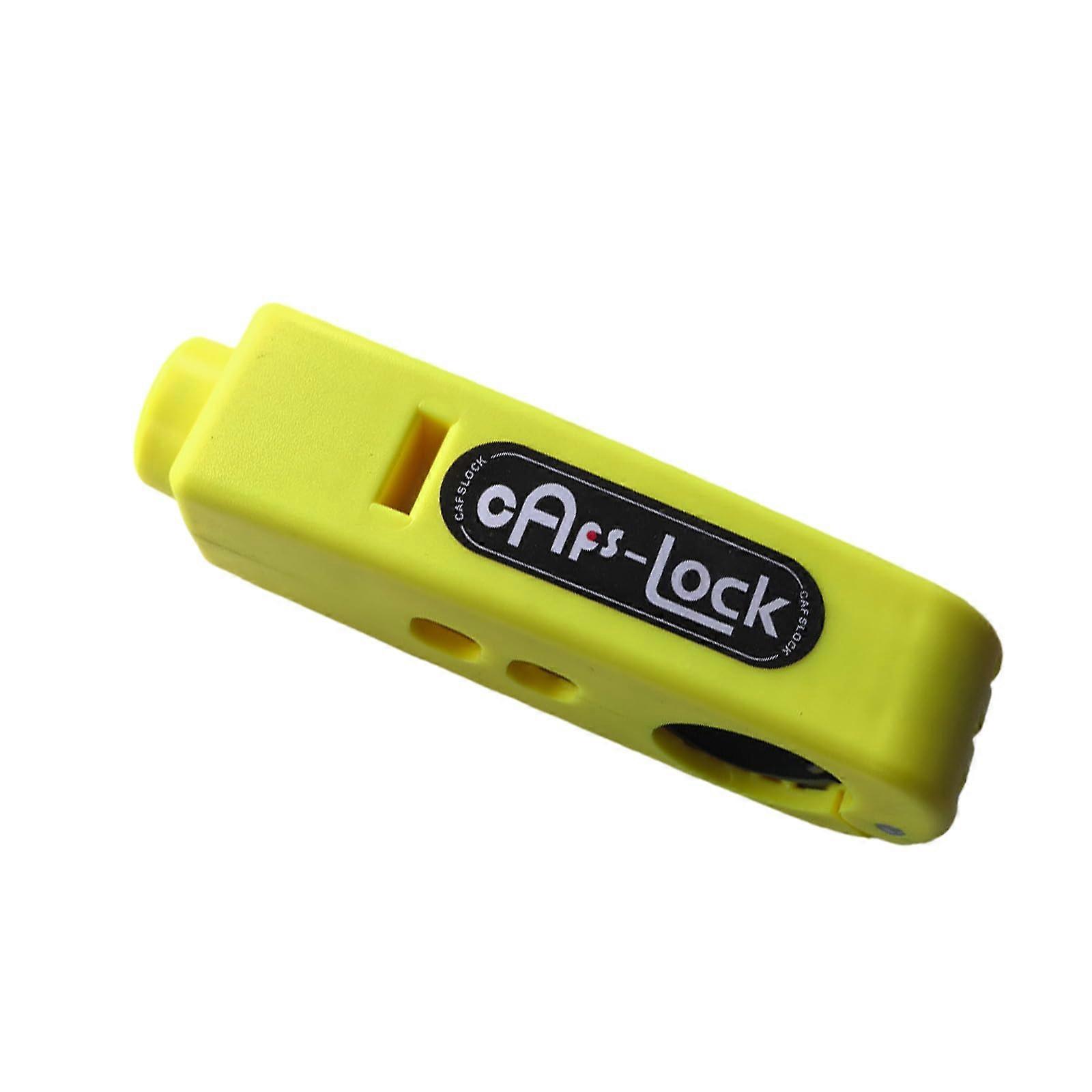 Electric Vehicle Bike AntiTheft Security Device For Motorcycle Front Brake Handlebar Horn Throttle Yellow