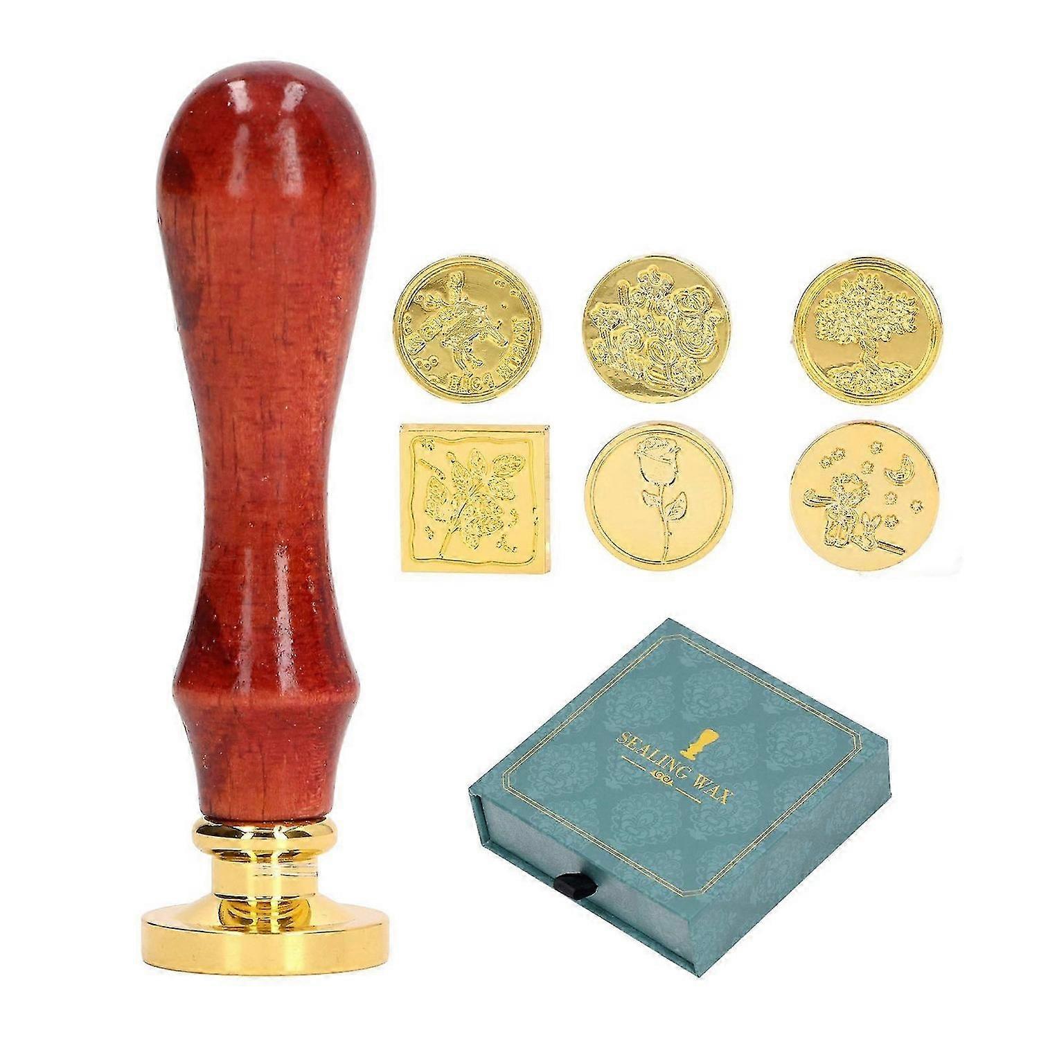 2025 最新モデル ヨーロピアン レトロ ワックス スタンプ キット 取り外し可能な 7 ヴィンテージ付き