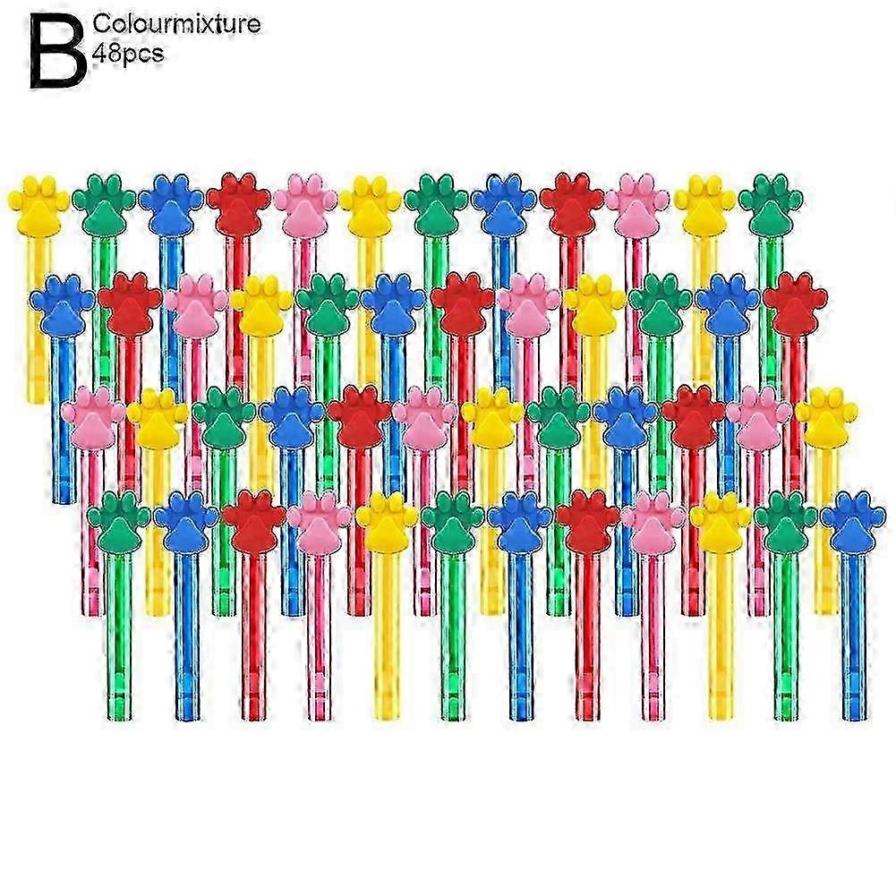 24/48PCS Paw Print Bubble Wands for Kids