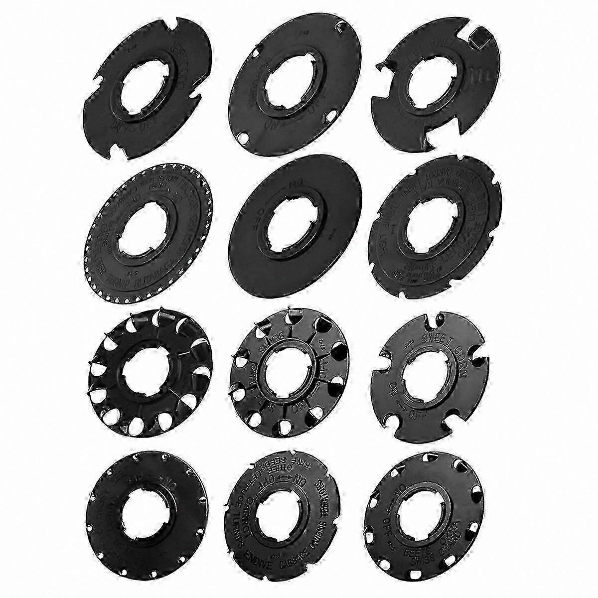 12-Pack Seed Plates Compatible with Earth-Way Garden Seeder Models 10001 and 1001-B, Replacement for Planting Plates 60009 60010
