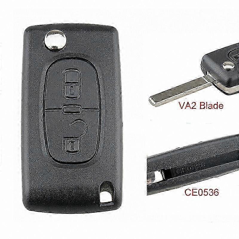 2-Button Remote Key Fob Case for  Partner Citroen Berlingo C3 Picasso 2009-2016 Replacement Part