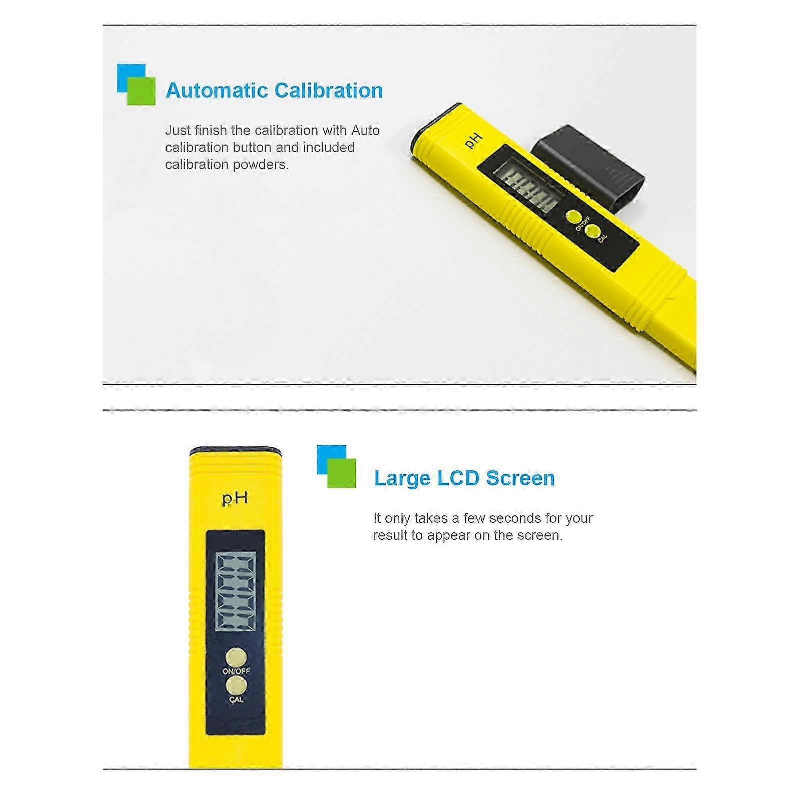 Digital PH Meter with 0-14 PH Measurement Range LCD Display Digital Water PH Tester Meter with ATC for Household Drinking Water Hydroponics 2025