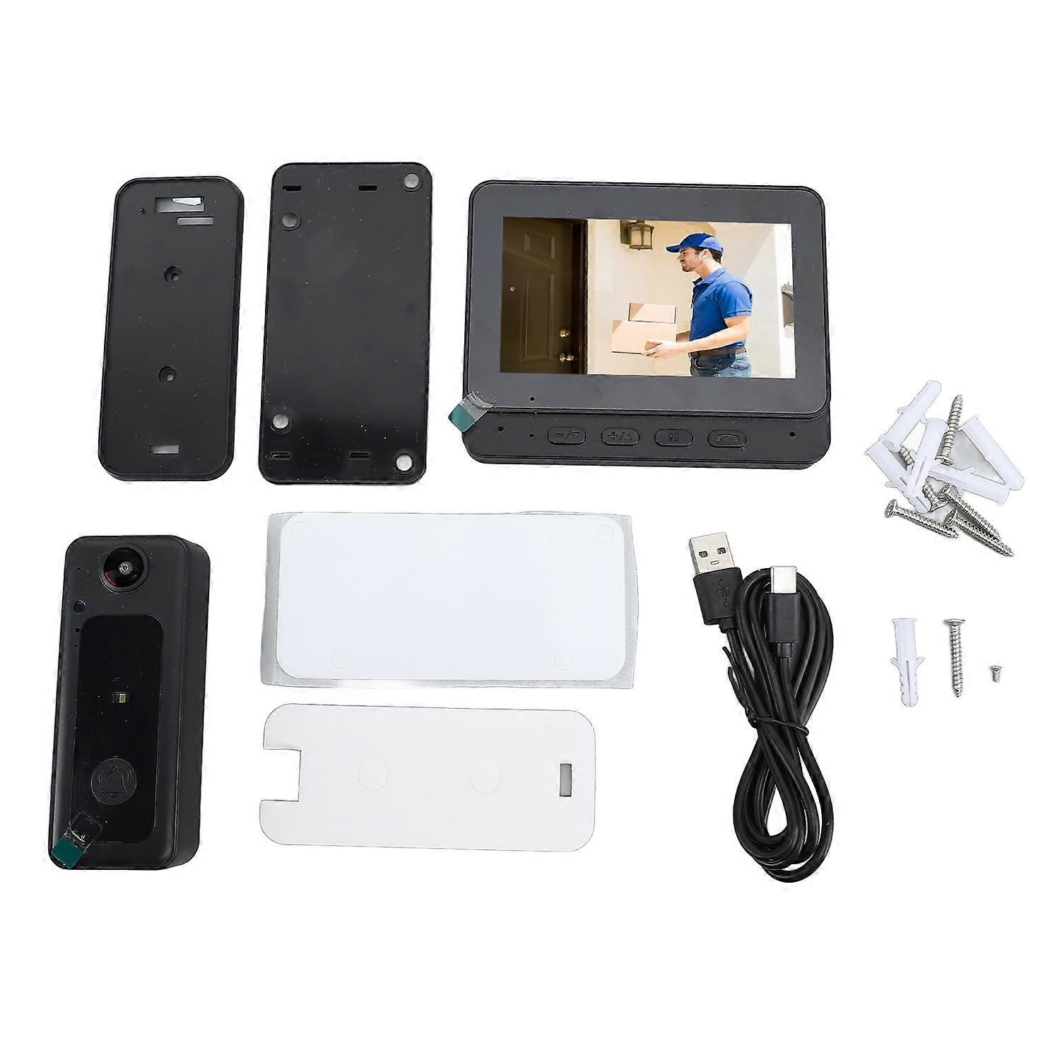 Feature:
1. Remote Video Calls: Once connected to the doorbell, the indoor monitor allows you to vie