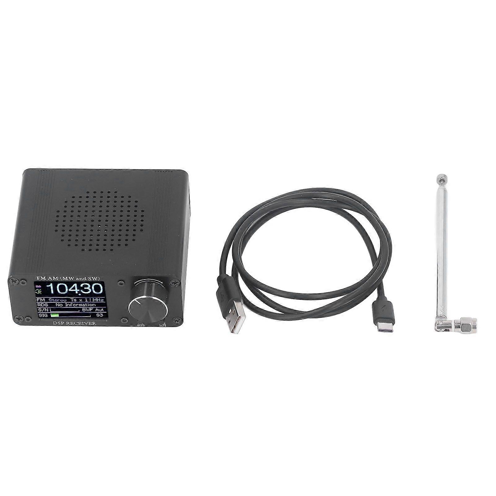 Portable Shortwave Radio FM AM Frequency Receiver 5W Aluminum Alloy Case External Headphones Telescopic Antenna