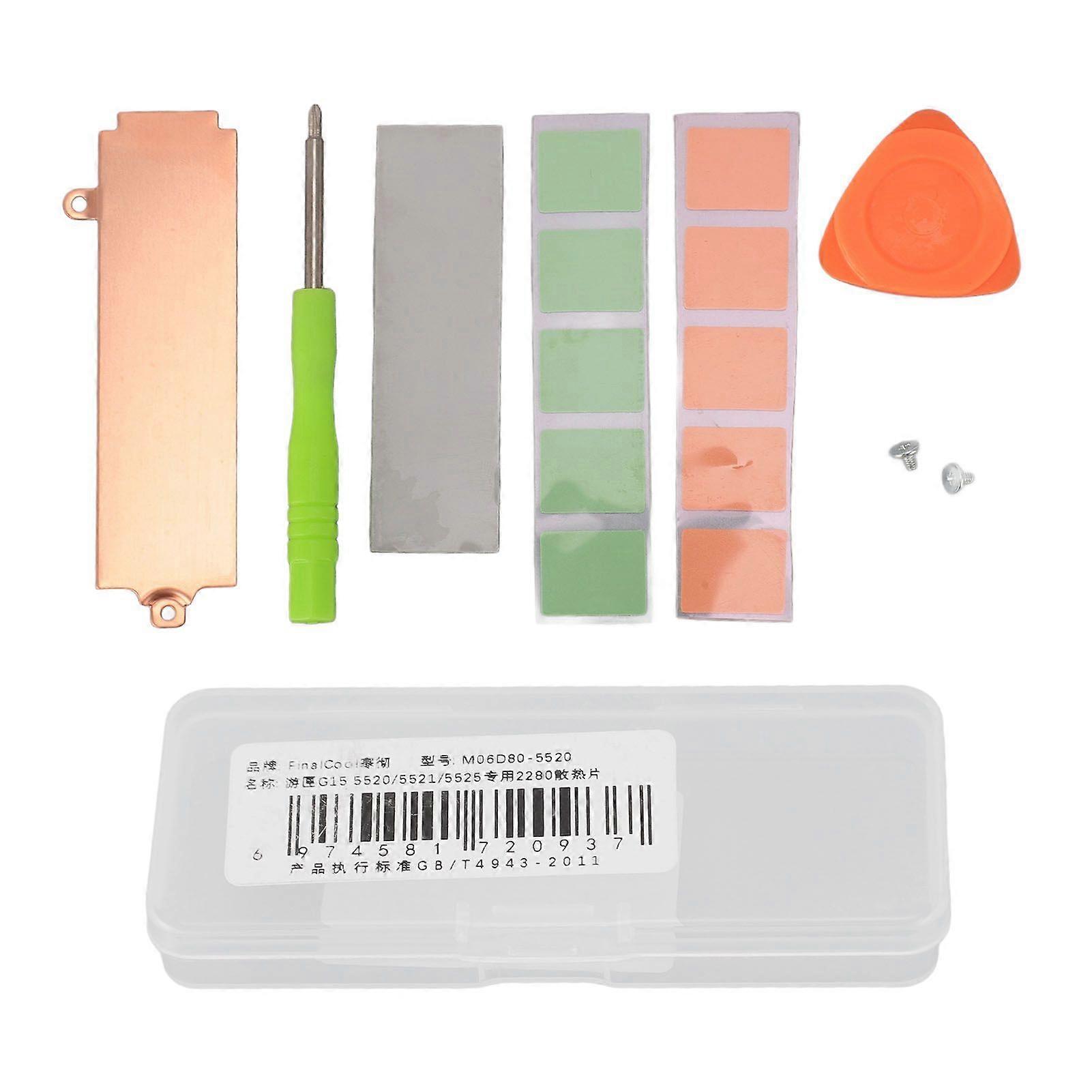 SSD Heatsink Thermal Shield 2FHJR 02FHJR CN 02FHJR M.2 PCIe 2230 2280 SSD Heatsink Cover for Dell G15 5520 5521 5525