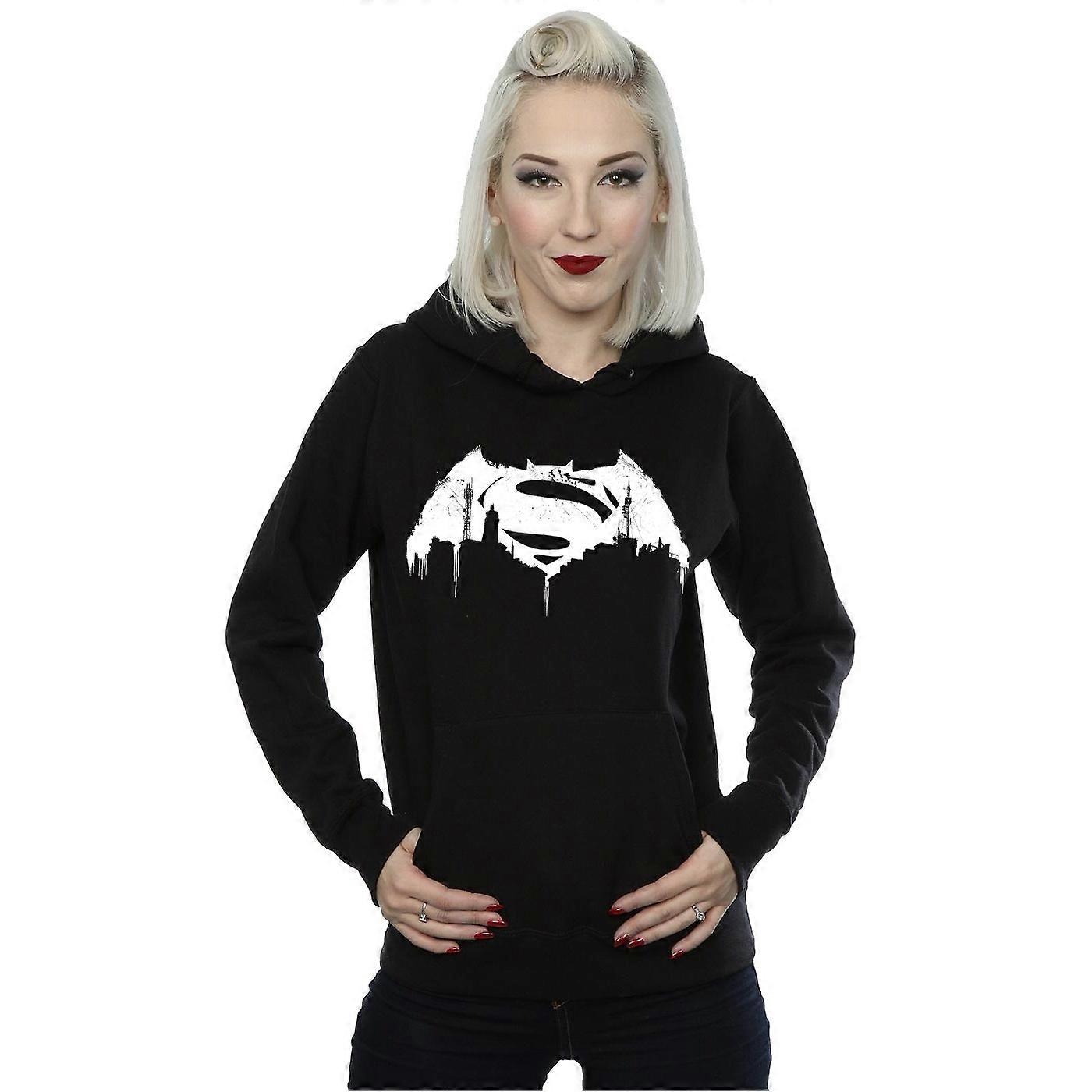 DC Comics Damen/Damen Batman v Superman Beaten Logo Kapuzenpullover