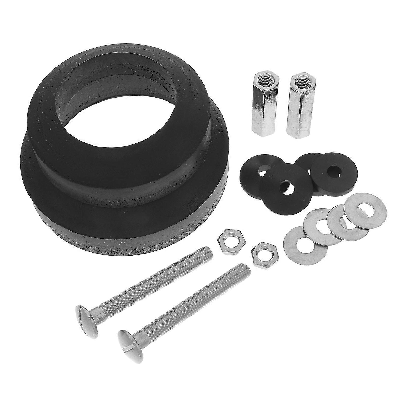 Toilet Tank Bolt Set Leakproof Rubber Gaskets and Stainless Steel Screws 4Sets