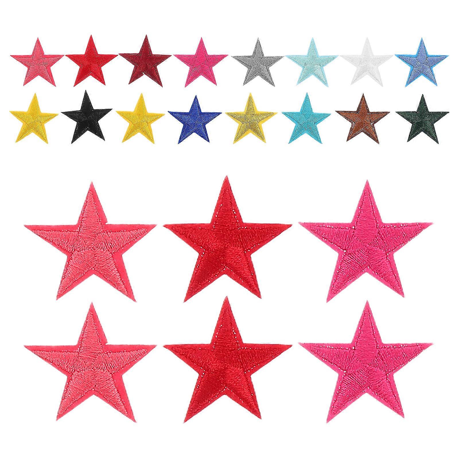 Star Embroidery Patch for Clothes Star Iron on Patches 80Pcs Polyester Fiber