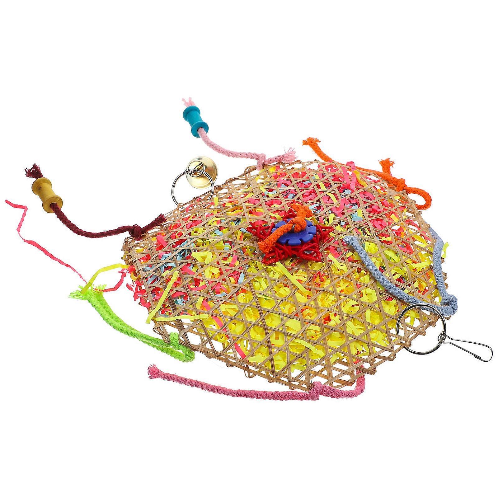 Birdcage Accessory Parakeet Toys for Bird Playgrounds 4Pcs