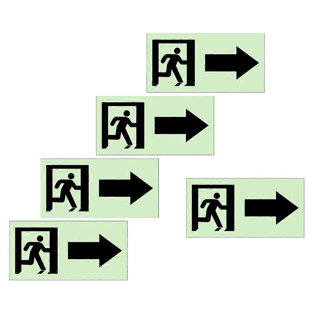 Night Glowing Direction Sticker for Malls 5Pcs Wall Indicator Stickers