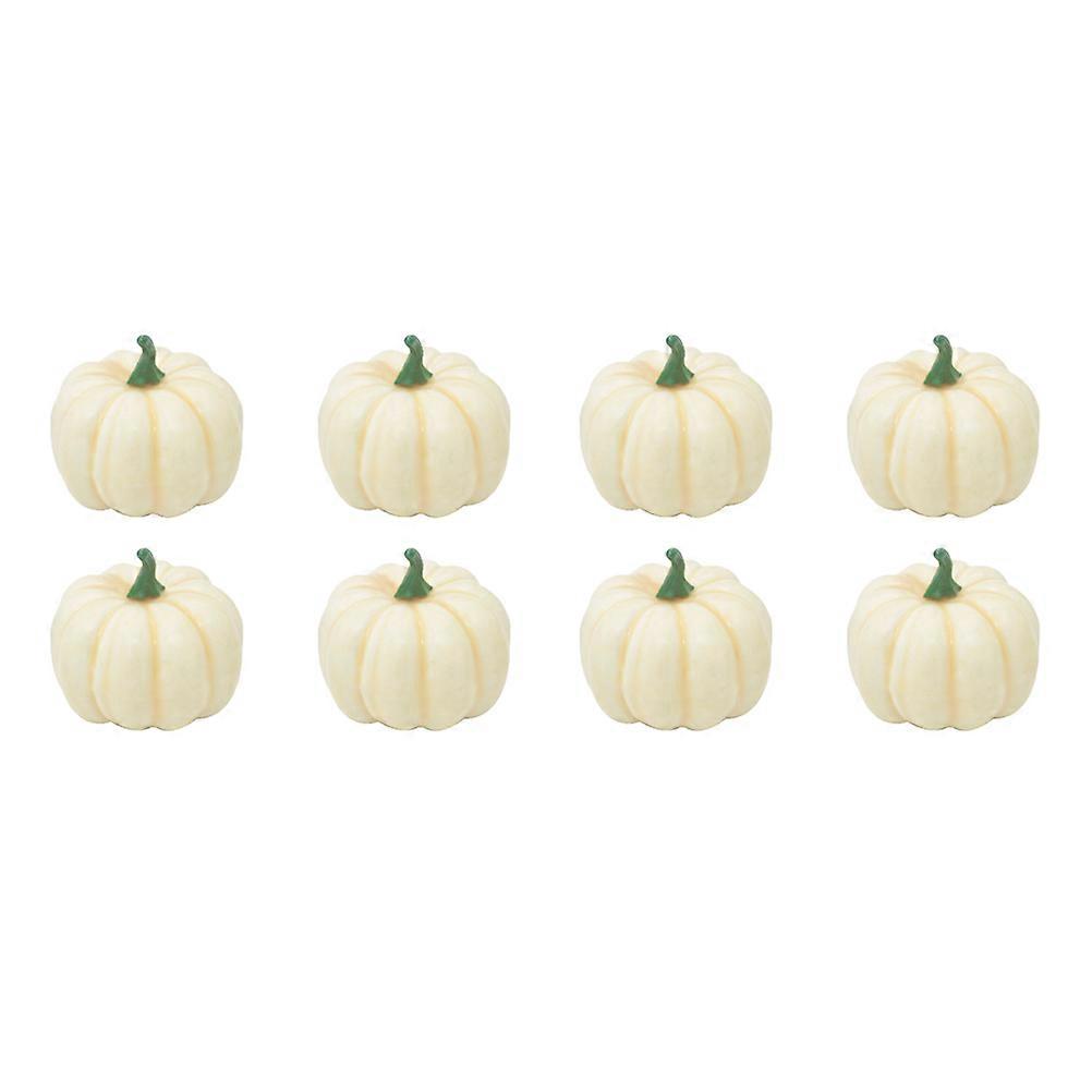 Fake Pumpkin Decor Simulation Pumpkin for Decoration 12Pcs White Halloween