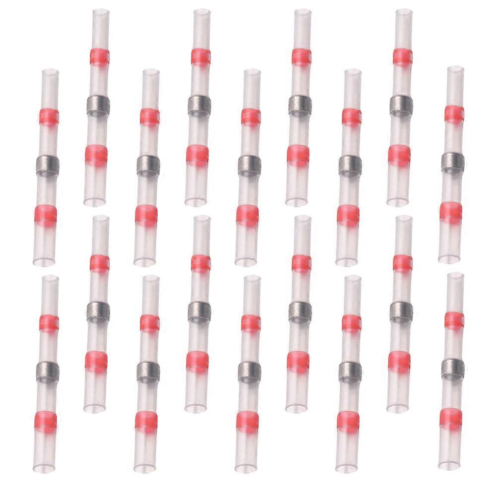 Insulated Heat Shrink Butt Connector Electric Wire Terminal for Connecting 100Pcs